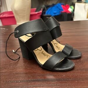 Sam Edelman black chunky heel sandals size 6.5